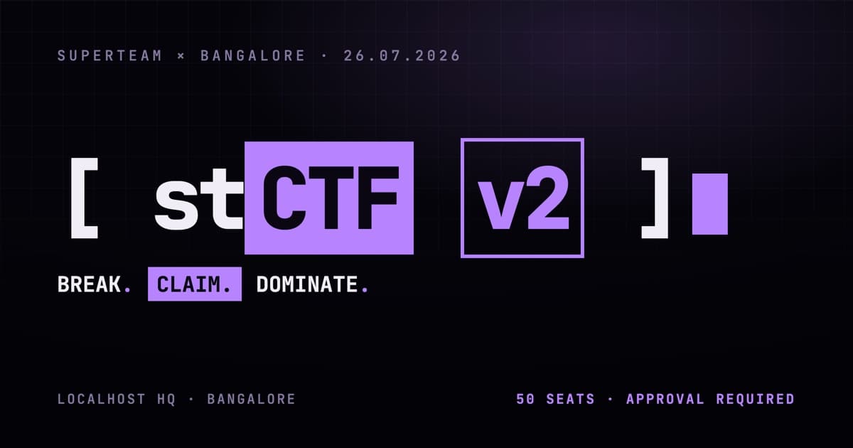 Official Superteam CTF v2 event artwork