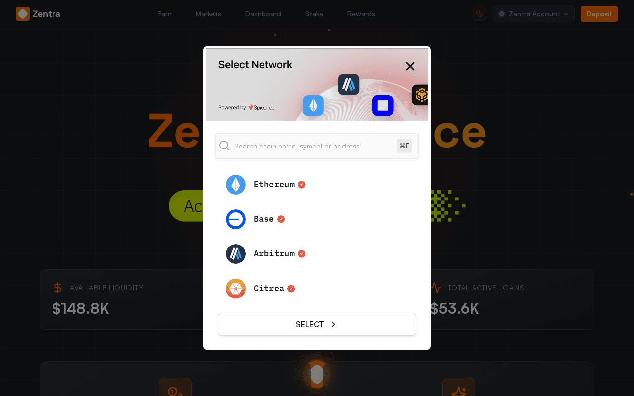 SpiceFlow network selector
